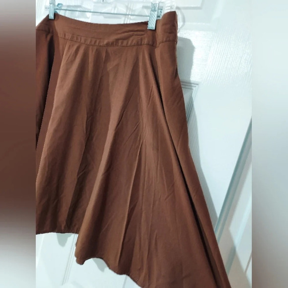 Unique Vintage Brown Briella Flare Skirt in Size 1X / 16 - Picture 6 of 13
